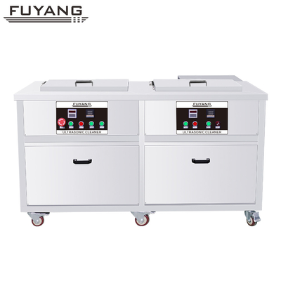 quality Twin Tank 61L 40khz เครื่องทำความสะอาดอัลตราโซนิก สำหรับชิ้นส่วนเครื่องบิน Marine Engine Fuel Systems Pump Parts factory